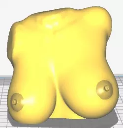 Cartoon Girl Kneeling Bust MM