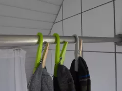 clothes pin with a hook for drying socks