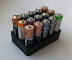 Compact Tabletop Battery Holder