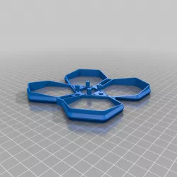Complete frame for TinyTina drone - OpenSCAD parametric - reinforced prop guards