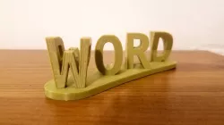 Customizable dual words illusion AKA "I Love You" sign