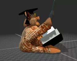 fat pig teach / anoter brick teach - colorprint 3mf file and obj