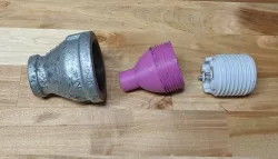 Galvanized pipe lamp adapter