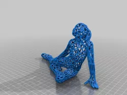 Girl Sitting voronoi remix