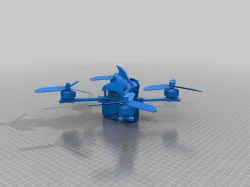 Godmode frame with battery, motors, props