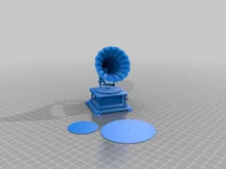 Gramophone/Phonograph with records
