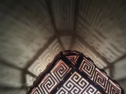 Laser-cut Greek Meandros Lamp