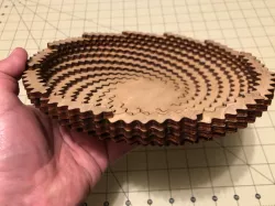 Laser cut spiral bowl