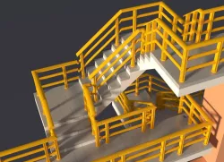 Lego compatible modular railings - 3 bars