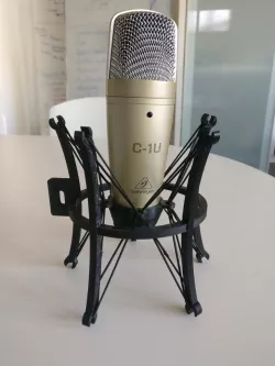 Microphone shock mount/spider + Behringer C-1U adapter