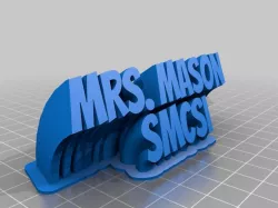 My Customized Sweeping 2-line name plate Mason