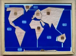 puzzle planisphère braille très simplifié lasercut 