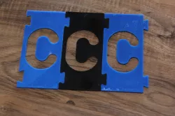 Router template - letter C and blank