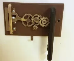 steampunk gear rack and pinion light switch 