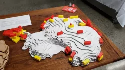 Antarctica 3D model laser cut