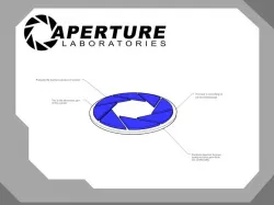 Aperture Science drink coaster