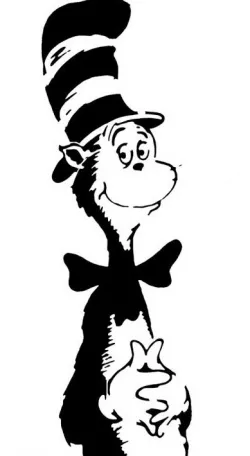 Cat in the Hat stencil