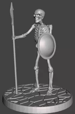 Children of the Hydra Skeleton With Spear - 28mm Miniature
