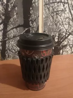 Coffee cup sleeve for vase mode