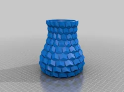Curved Honeycomb Vase Thick