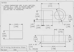 Dimensional Calibration Block