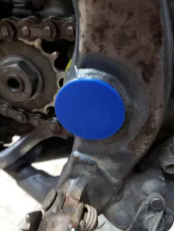 DR-Z400 left side frame plug
