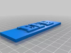 Efe name plate customizable text