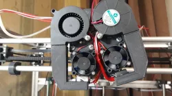 Fan tubes for Switching nozzle mount for Bowden extruders