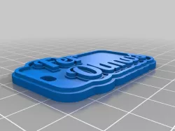 Fer Olmos Multiline Tag or Keychain