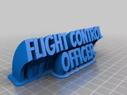 Flight Control Officer name plate (text)