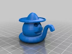 Funny egg sombrero man in pool float