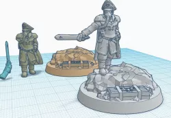 General DKOK on pile of rubble