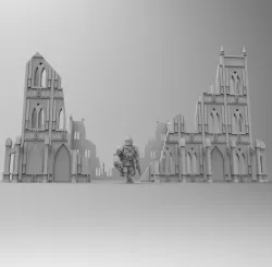 Gothic Basilica Warhammer Ruins and Terrain 28mm