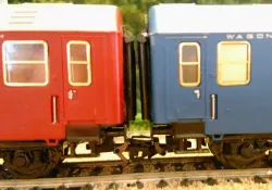 H0 NEM coupler adapter for old Schicht 4 axle passenger cars - Long