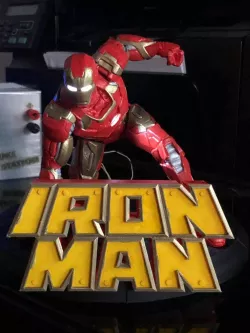 Iron Man Logo + Action Figure