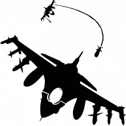 Jet Fighter stencil