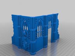 3D Printable Sector Imperialis Style 40k Ruins / Terrain Mk1 by