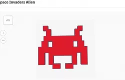 Retro Game Space Invaders Alien
