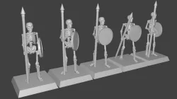 Skeleton Spearmen Miniatures