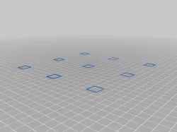 Test square for bed leveling 
