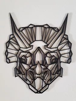 Triceratops Geometric Wall Art