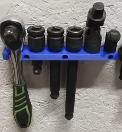 Wall Mount 1/2" Drive Ratchet with Extensions and U-Joints