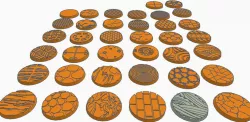 25mm Round Bases (x38) for Dungeons & Dragons or Wahammer 40k tabletop Miniatures