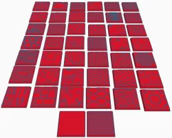 44 Square Bases (25mm) for Dungeons & Dragons or Wahammer tabletop Miniatures