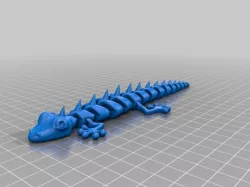 Articulated Lizard with Spikes
