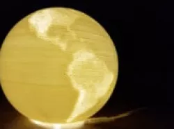 Earth globe Lithophane