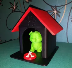 Ender3 Test Dog DogHouse with bowl and bones