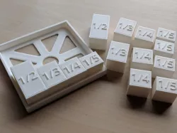 Fraction Blocks, Teachable Classroom Math Manipulative Model! 