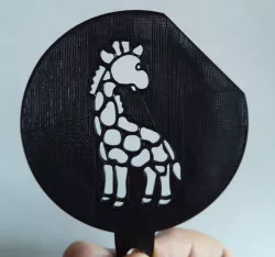 Giraffe Coffee Stencil (Lasercut/3DPrint)