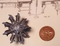 Gnome Monosoupape 9B Rotary Engine (1:25)